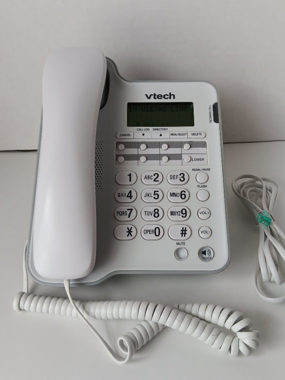 VTech Corded Telephone Speakerphone Caller ID White Model CD1153